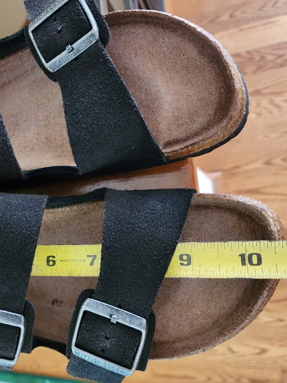 Birkenstock Men's Dark Taupe Suede Sandals Size 41 - Picture 3 of 5